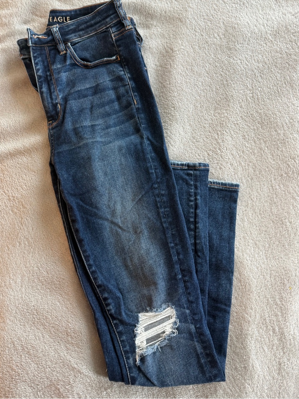 American Eagle LONG Ripped Skinny Jeans